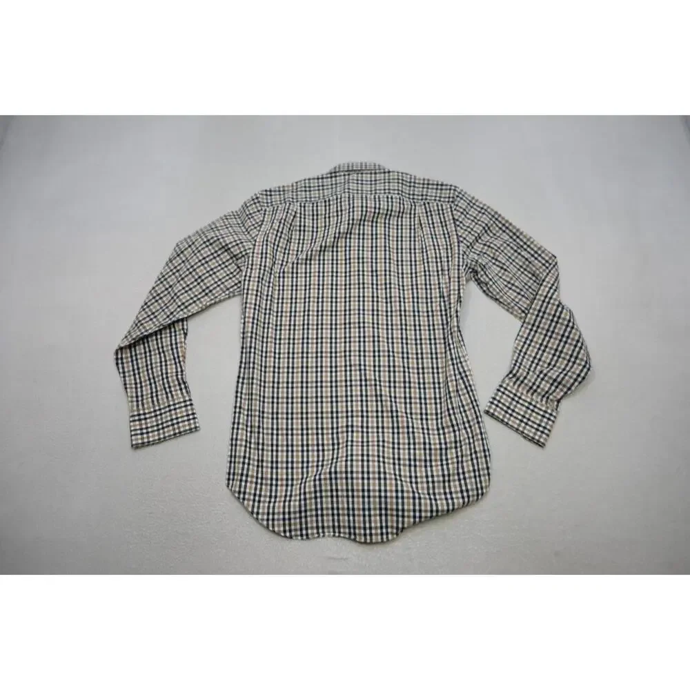 J Crew Slim Fit Flex Button Up Dress Shirt Plaid‎ Long Sleeve Mens Sz Small